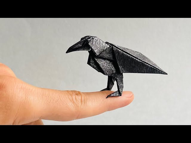 Origami Raven/Crow 1.1, revised step by step tutorial.