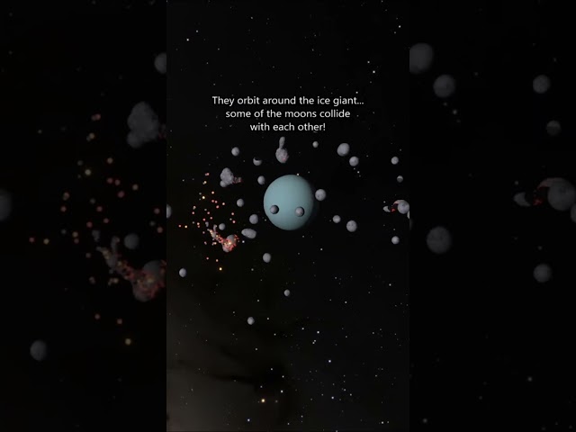 Uranus & 50 Big Moons 👀💥 #spacesim