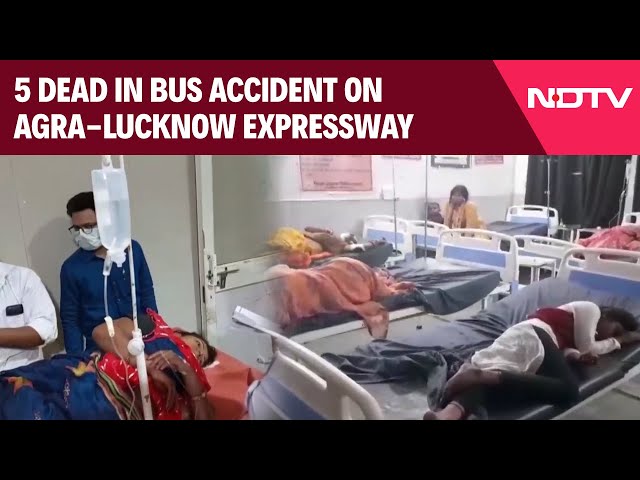 Agra Lucknow Expressway Accident | 5 Dead In Bus Accident On Agra-Lucknow Expressway