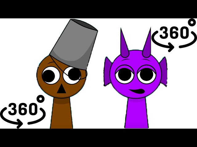 Brown Sprunki vs Purple Sprunki | Incredibox Sprunki 360º