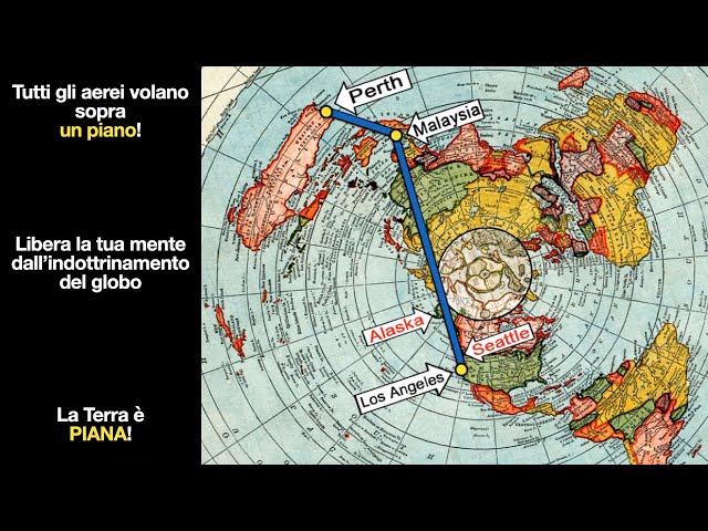 Volo da Perth a Los Angeles sopra l’Alaska? Solo sulla Terra Piatta