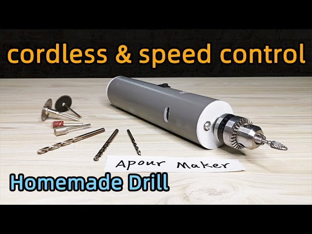 Homemade cordless rotary dremel tool/electric grinder(Adjustable speed) - diy制作12V锂电可调速手钻电磨