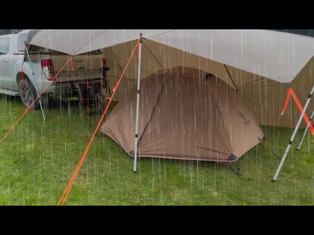 Truck CAMPING in the RAIN - MASSIVE STORM