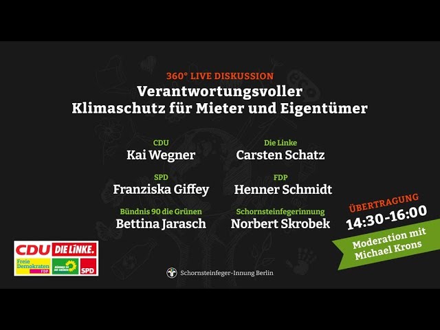 360° - Live Diskussion: Verantwortungsvoller Klimaschutz für Berlin