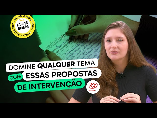 Propostas de Intervenção INFALÍVEIS para QUALQUER TEMA no Enem 2024