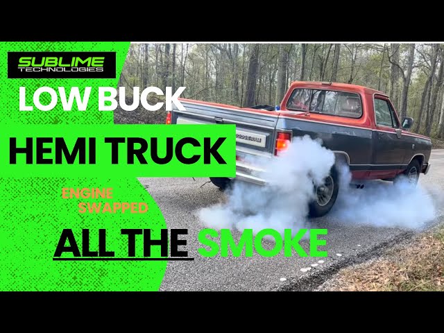 Low Buck Hemi Truck Smokes it up! Swapped and Ready