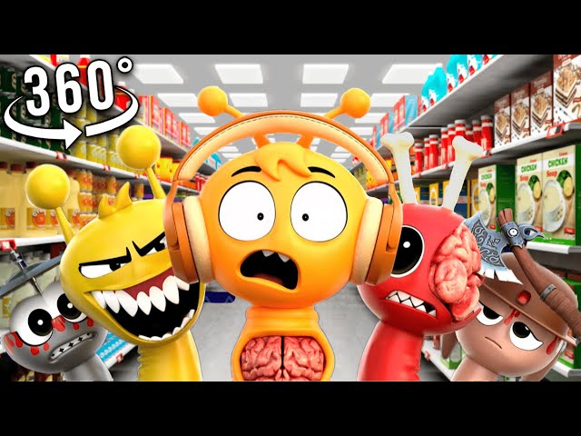 Incredibox Sprunki - Dark Version - Supermarket in 360° Video Animation | VR /4K