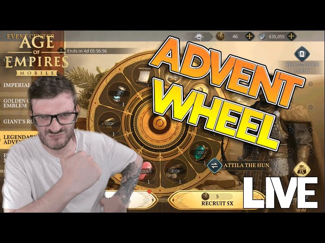 ADVENT WHEEL SPINS LIVE! Also Maybe Powering Up? Age of Empires Mobile