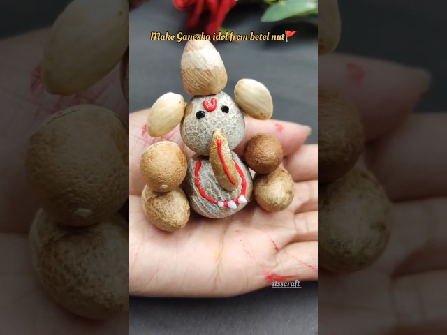 How To Make Ganesha Idol From Betel Nut 🚩/ #ganeshaidol #trending #shorts