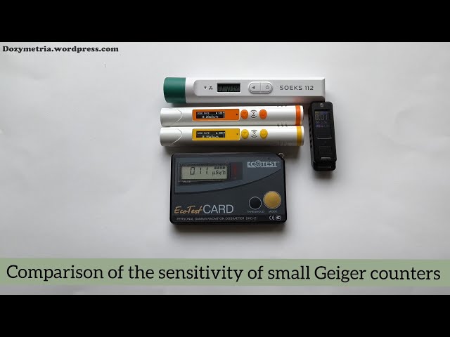 Comparison of the sensitivity of small Geiger counters - Dosimeter test