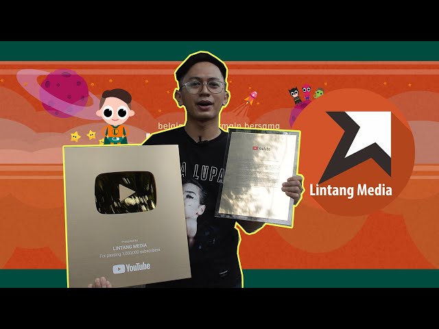 Gold Play Button Hasil Selama 4 Tahun Lintang Media (YouTube Creator Awards)