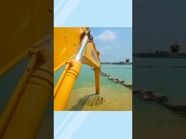 Excavator - Sand mining process #excavator #construction