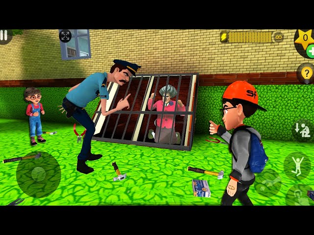 Scary Teacher 3D - with nick and tani troll Miss T fell face down-gameplay part 4061 #scaryteacher3d