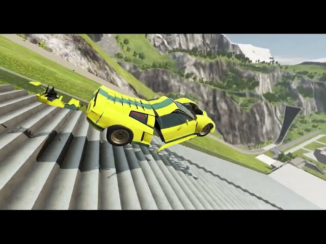 Cars vs Stairs Jumps Down #70 | BeamNG drive