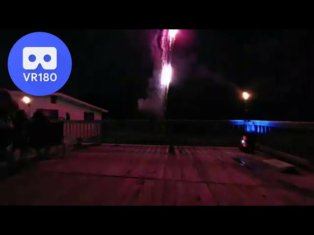 Fourth of July Fireworks 3D VR 180 "look up"