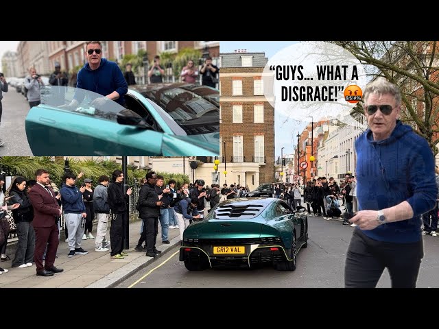 ANGRY Gordon Ramsay Leaves Restaurant In £1.5 Million Aston Martin Valour In London!!