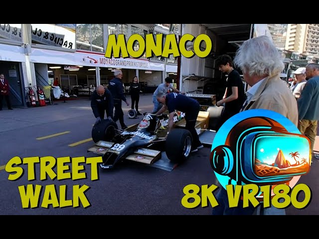 27 Monaco City F1 pits and watching the cars for the race being unloaded 8K 4K VR180 3D Travel