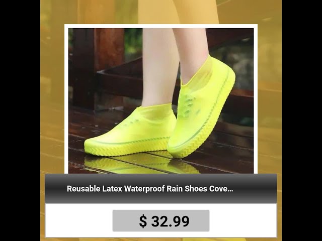 Reusable Latex Waterproof Rain Shoes Covers - Stay Dry in Rainy Weather