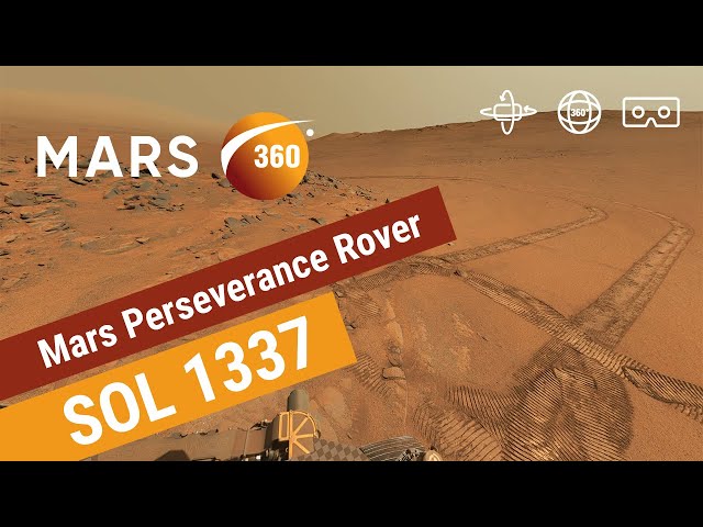 Mars 360: NASA's Mars Perseverance Rover - Sol 1337 (360video 8K)