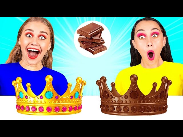 Real Food vs Chocolate Food Challenge #7 by DaRaDa Challenge