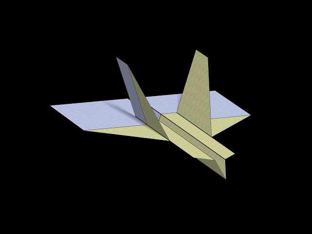 Wildebeest Paper Airplane: 3D Folding