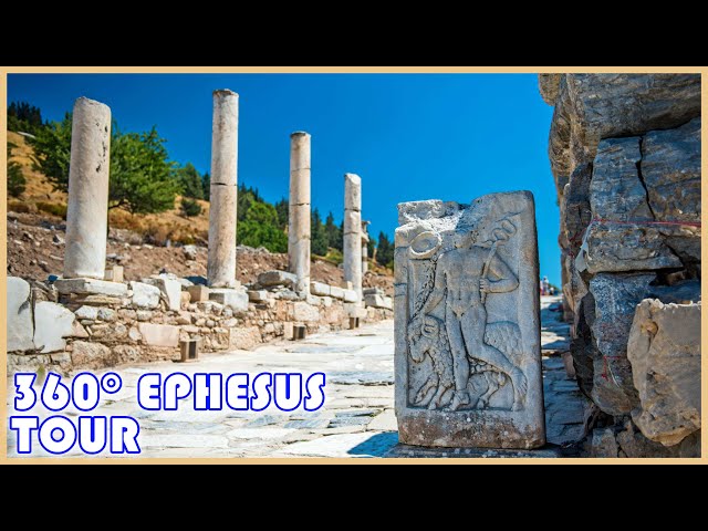 Explore Ephesus Artifacts Depository & Roman Streets in 360° VR Turkey Sightseeing 4K