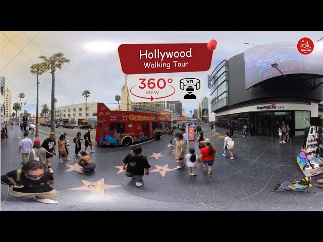 Walk of Fame walking tour 360° Vr video