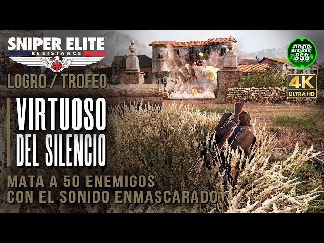 Sniper Elite: Resistance | Logro / Trofeo: Virtuoso del silencio (Matar con sonido enmascarado)