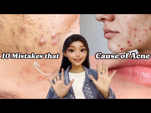 10 Biggest Mistakes That Cause Acne (You Must Avoid!) #acne #skincare