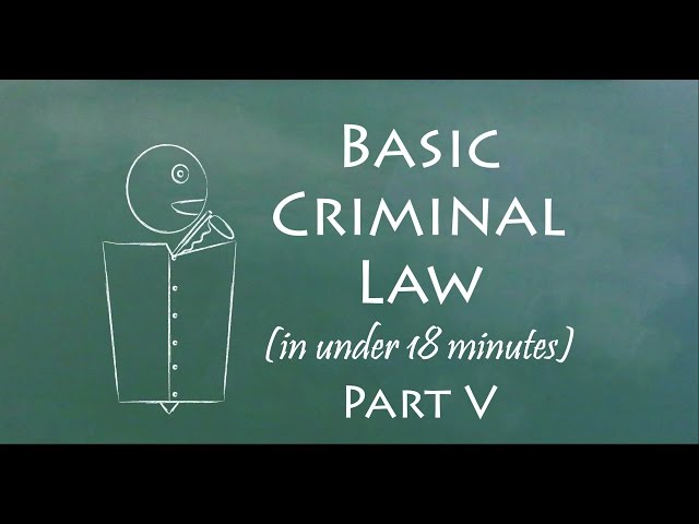 Understand Criminal Law in 18 Minutes (Part V)