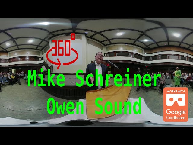 Mike Schreiner Green Party MPP in Owen Sound VR 360