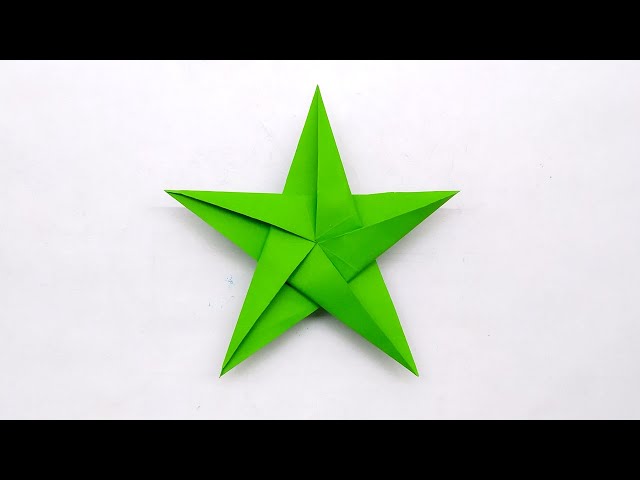 Easy Making  3D paper Star  Without glue Tape Or Scissors   How To Make Origami Paper Star Crafts