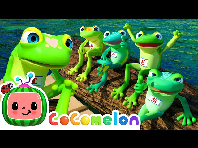 Five Little Speckled Frogs | Animal Video Loop | CoComelon Nursery Rhymes & Kids Songs