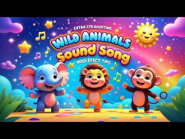 Wild Animal Sounds Song 🦁🐘 | Fun Learning for Kids