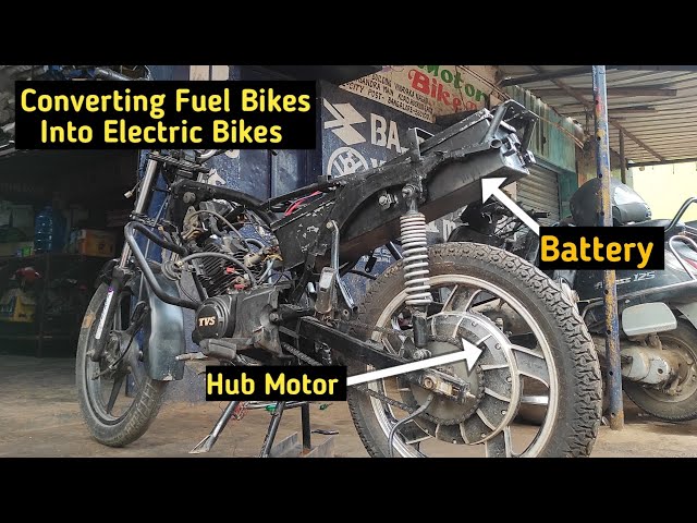 Converting Fuel Bike Into Electric Bike | Hub Motor | 2In1 Electric Bikes |