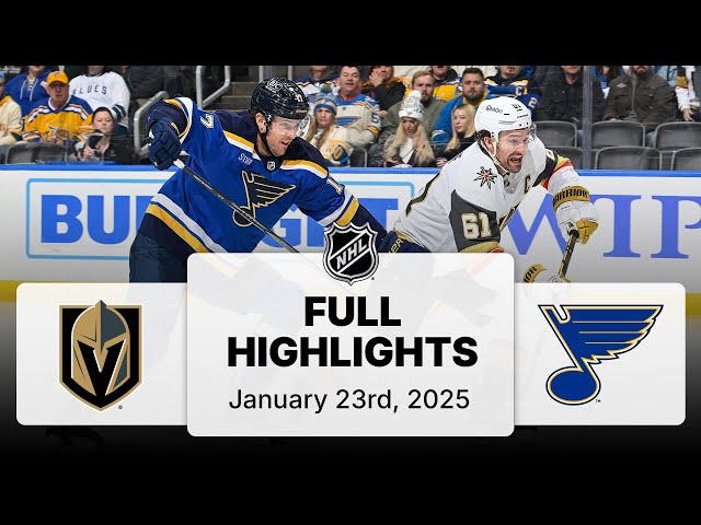 NHL Highlights | Golden Knights vs. Blues | January 23, 2025