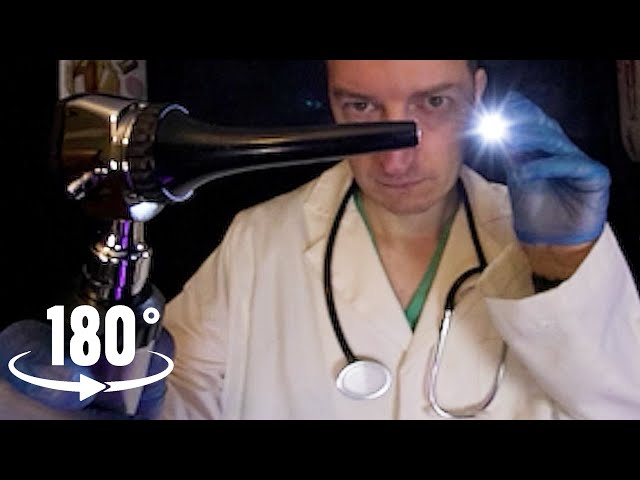 ASMR VR180 | Something In Your Ear 👂Otoscope, Ear Cleaning, Ear Wax Removal