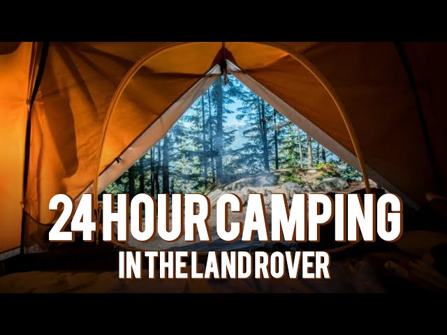 24 Hour Camping in The Land rover Defender on Rainy Day || Solo Camping || Rainy Camp || Car Camping