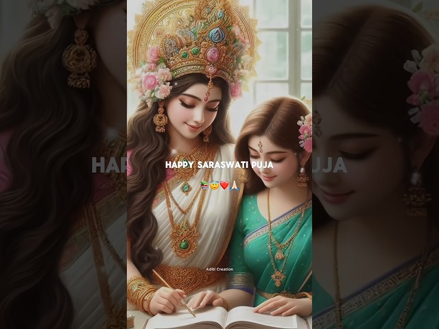 Happy saraswati puja status 2025 🌼📚! whatsapp status video |Saraswati Puja Status Video 2025 #shorts