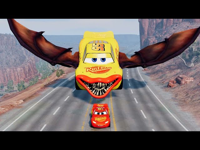 Live Epic Escape From Lightning McQueen Eater Monsters in BeamNG.Drive! Insane Crashes & Stunts