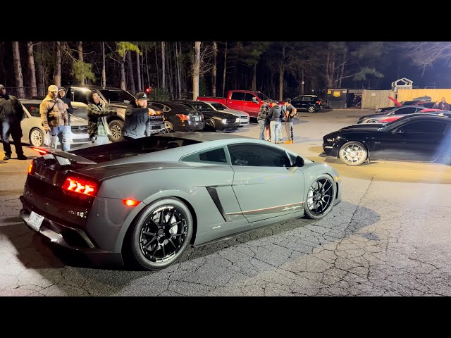 LAMBORGHINI SUPERLEGGERA SHUTS DOWN CAR MEET