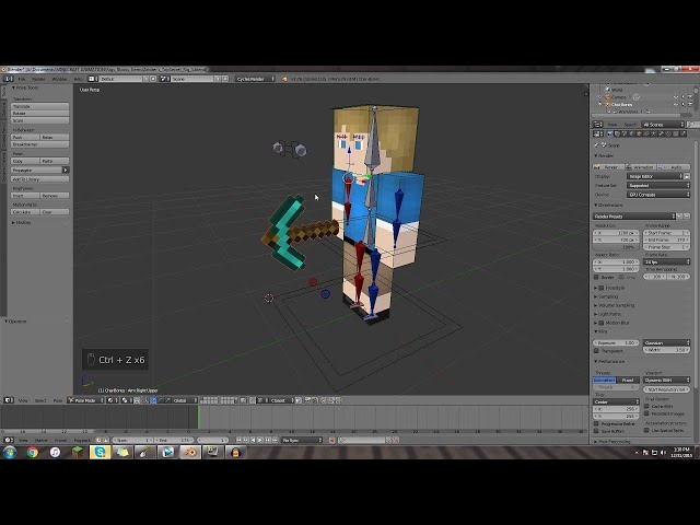 Walk Cycles - Minecraft Animation Tips #1 (Blender)