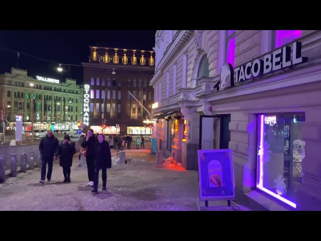 Helsinki Nightlife Quick Walking Tour! Grand reopening after restrictions! Helsinki, Finland! [4K]