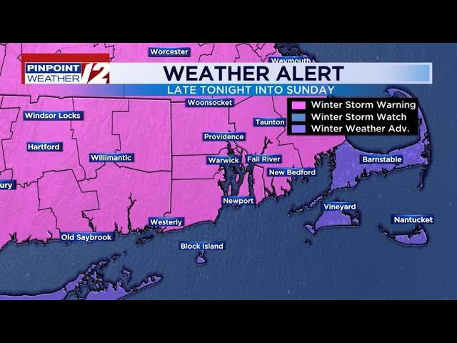 WPRI 12 Weather Alert 2/8/25: Winter Storm Warning Issued; Heavy Snow Tonight