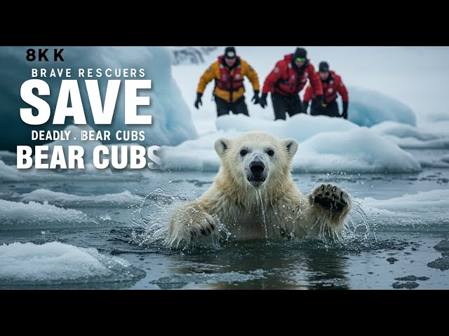 🛑LIVE : Brave Rescuers Save Polar Bear Cubs from Deadly Arctic Waters! #animals #wildlife #shorts