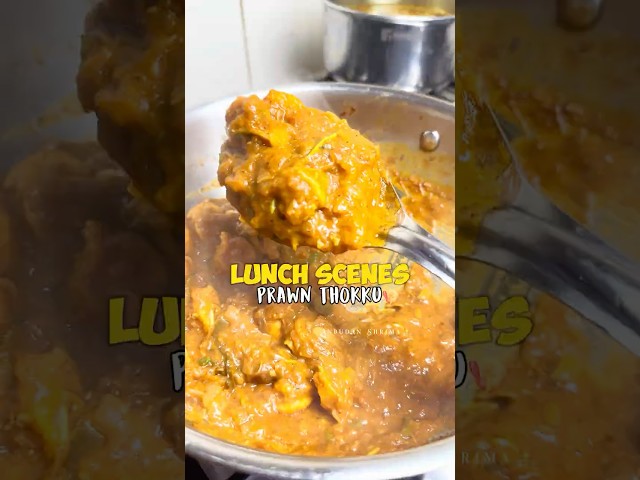 Lunch Recipes🌸|Prawn Thokku with Rasam☘️#shorts #shortsfeed #ytshorts #food #tamil #lunchboxrecipe