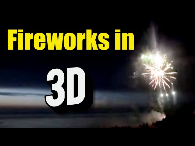 Fireworks in 3D VR 180, at Pleasant Bay, Cabot Trail, Cape Breton 2021