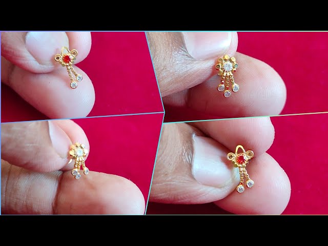 Gold nose pin designs with weight and price/gold nose ring/Sai Jewellers SJ