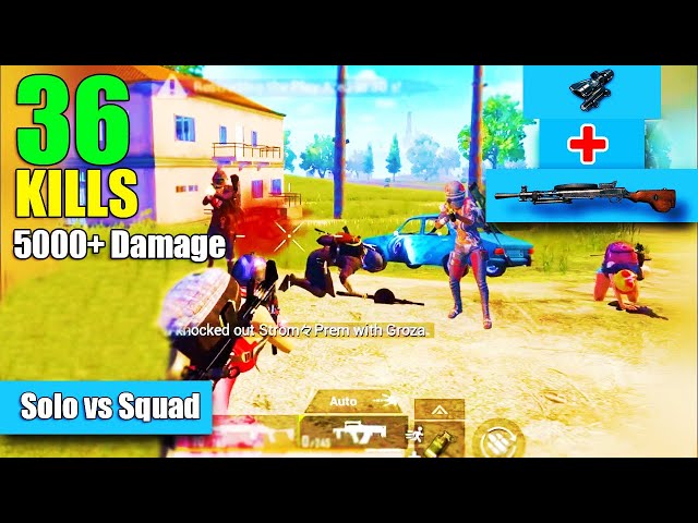 36 KILLS - New World Record Season 14 | Solo vs Squads | Samsung Galaxy A50 PUBG MOBILE