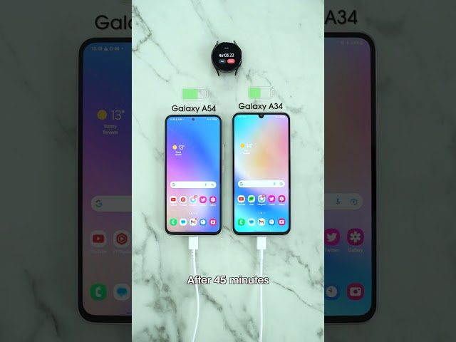 Samsung Galaxy A54 vs Galaxy A34 Charging Test🪫🔋